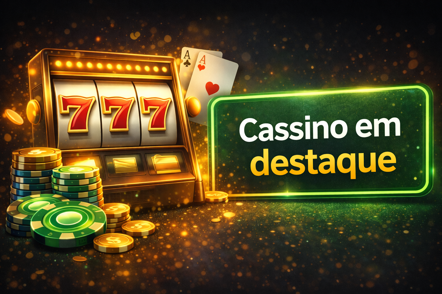 imagem de área de cassino em destaque